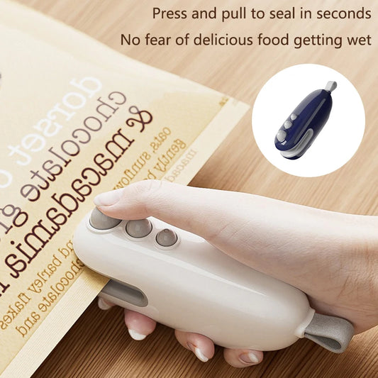 Portable Mini Bag Sealer | Handheld Heat Sealer for Snacks & Plastic Bag Storage