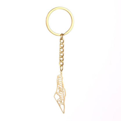 Elegant Palestine Map Pendant Keyring - Fashion Jewelry Gift