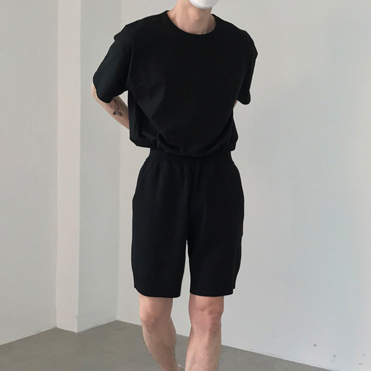 Premium Ice Silk Knitted Shorts - Ultra-Breathable Casual Loose Five-Quarter Pants