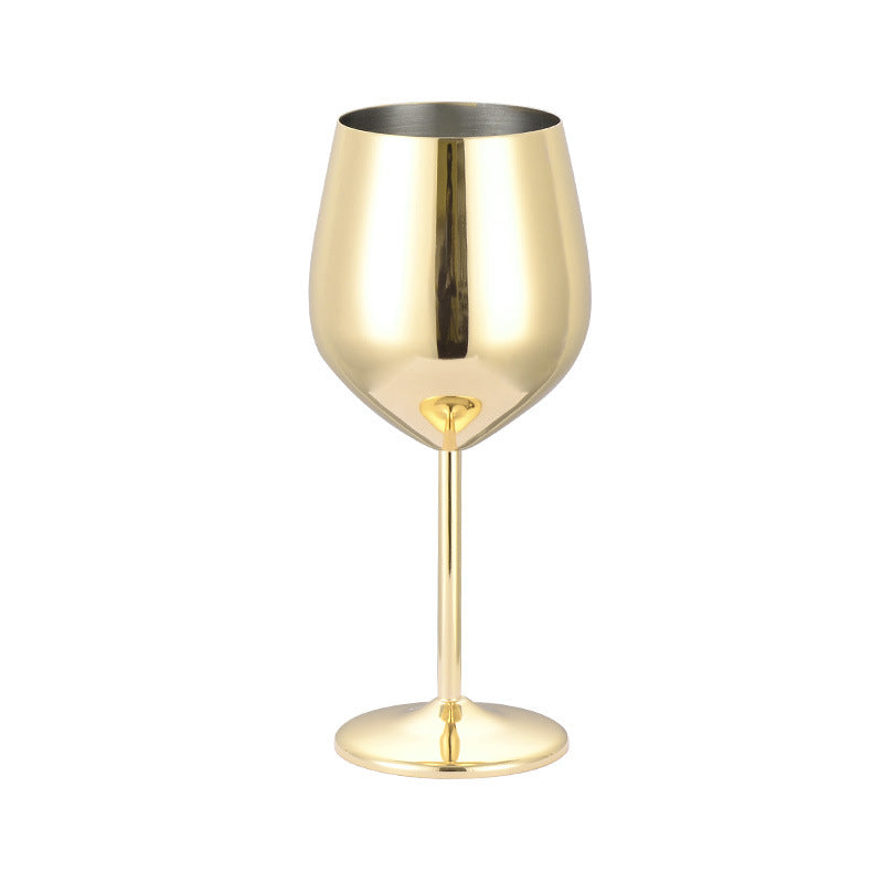 500ML Stainless Steel Red Wine Glasses - Elegant Rose Gold Tall Goblets & Champagne Flutes