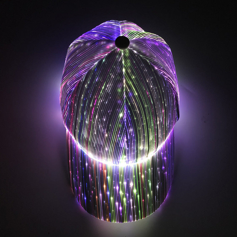 Hot Selling LED Fiber Optic Light-Up Baseball Cap | Glow Party & Festival Flashing Hat