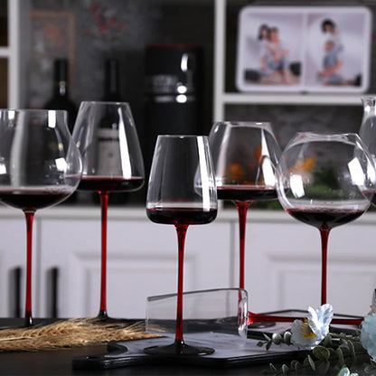 Elegant Creative Black Bow Tie Crystal Wine Glass | High-End Burgundy & Champagne Goblet