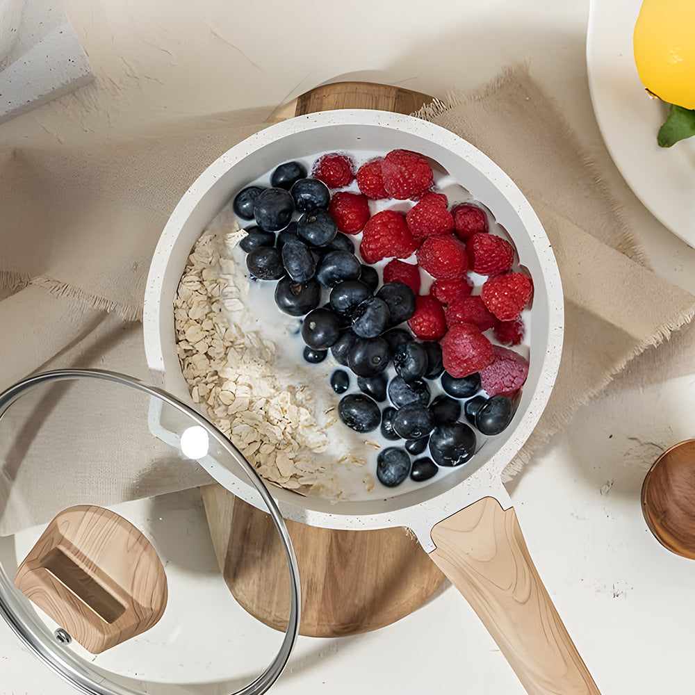 Product Title: Premium Medical Stone Non-Stick Cookware Set - Marble Finish Frying Pan, Soup Pot & Wok (Eco-Friendly & Durable)