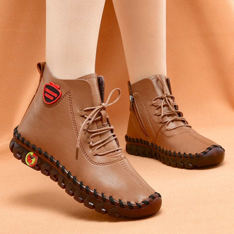 Women's Soft Sole Anti-Slip Winter Shoes | Warm Plush Mother Boots