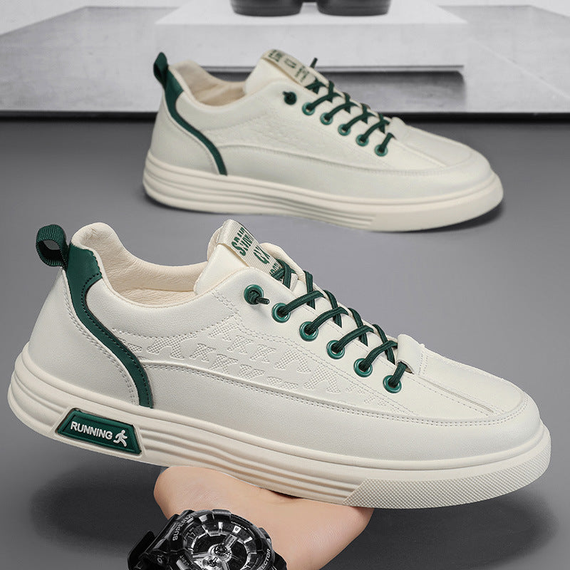 Men's Summer Casual Board Shoes - Anti-Slip Waterproof White Sports Sneakers