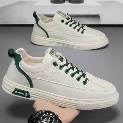 Men's Summer Casual Board Shoes - Anti-Slip Waterproof White Sports Sneakers