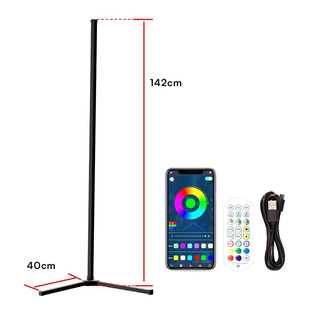 Modern Minimalist RGB Floor Lamp | Music Sync & Voice Control Mood Light