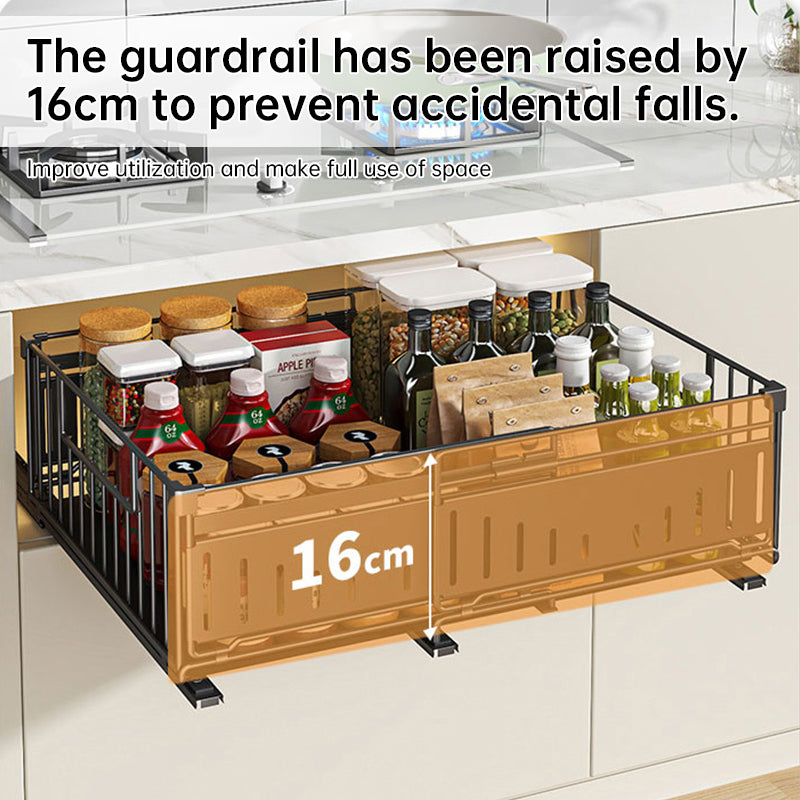 Expandable Cabinet Pull-Out Shelf - Multi-Functional Kitchen Storage Organizer