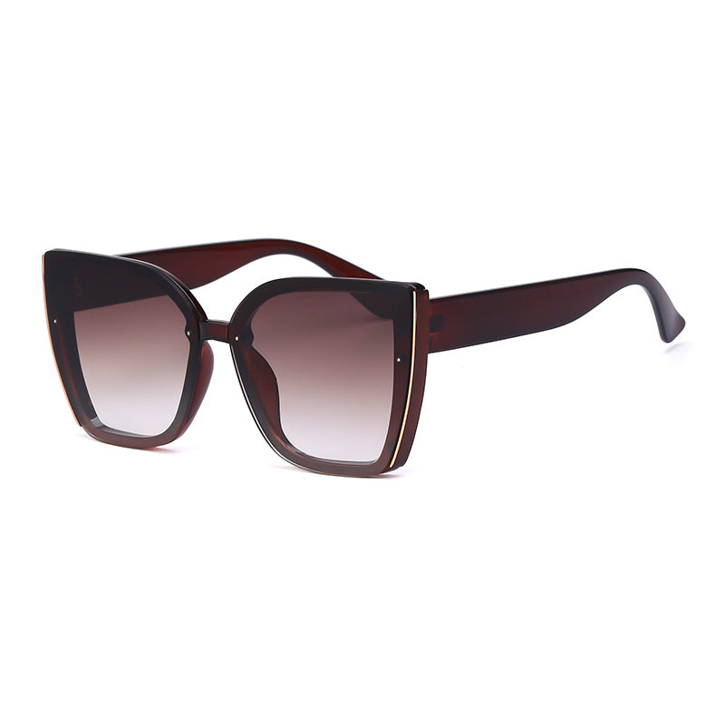 Fashion Cat-Eye Oversized Sunglasses for Women - UV Protection Trendy Sun Glasses