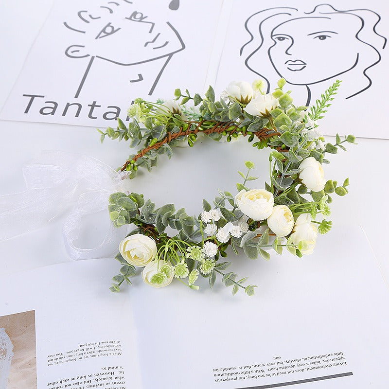 Forest Style Floral Wreath Headband - Bride & Bridesmaid Flower Crown