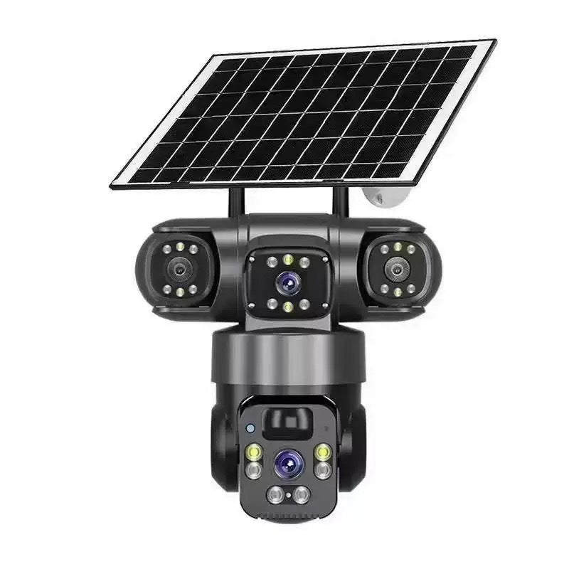 Wireless V380 Multi-View 3-Lens 4G/WIFI Solar Surveillance Camera