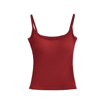 Women's Basic Cotton Blend Tank Top Camisole Sling Vest