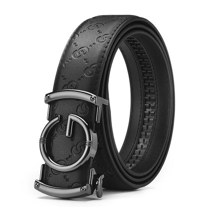 Men's Genuine Leather Automatic Buckle Belt | Versatile Business & Casual Fashion