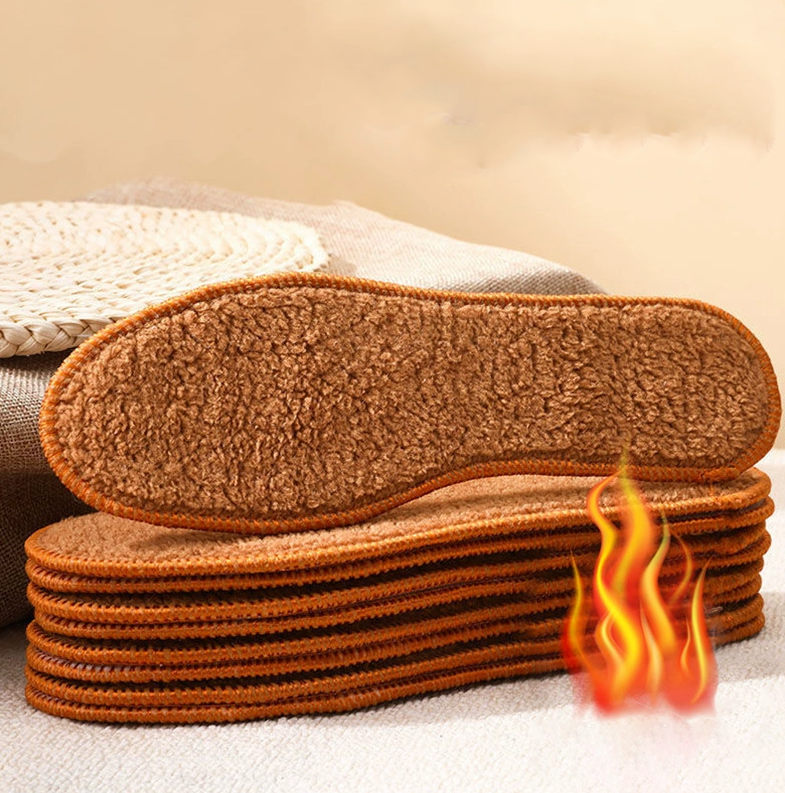 Unisex Winter Warm Velvet Thick Alpaca Insole for Snow Boots & Sports Shoes