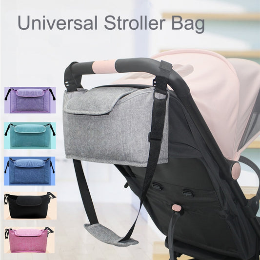 Universal Baby Stroller Organizer Bag with Cup Holder and Storage Pockets