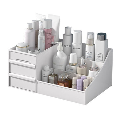 Large Capacity Desktop Cosmetic Storage Box with Drawers – Elegant Makeup & Skincare Organizer for Dressing Table