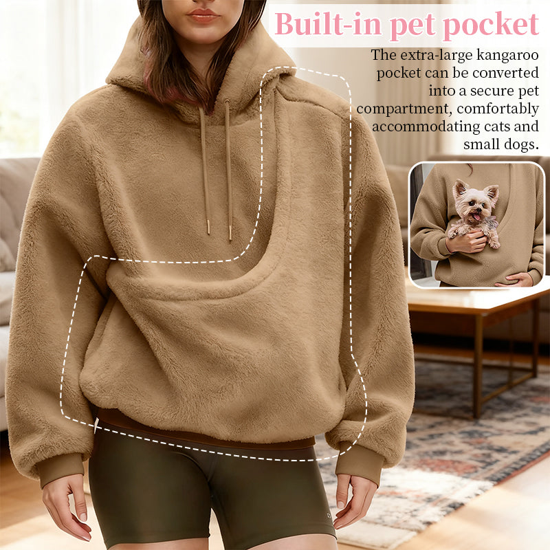 Pet Carrier Hoodie - Unisex Hands-Free Dog & Cat Carry Sweatshirt