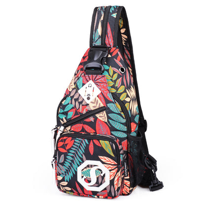 Fashion Trend Dual-Purpose Crossbody Sling Bag for Girls - USB Charging & Oxford Cloth