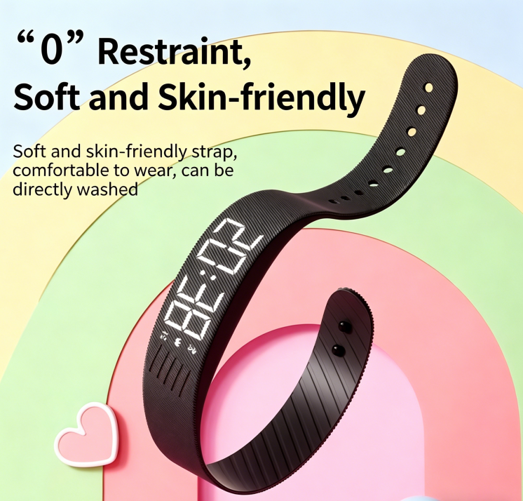 Multi-Functional Sports Fitness Tracker - Slim Digital LED Watch with Vibration Alarm