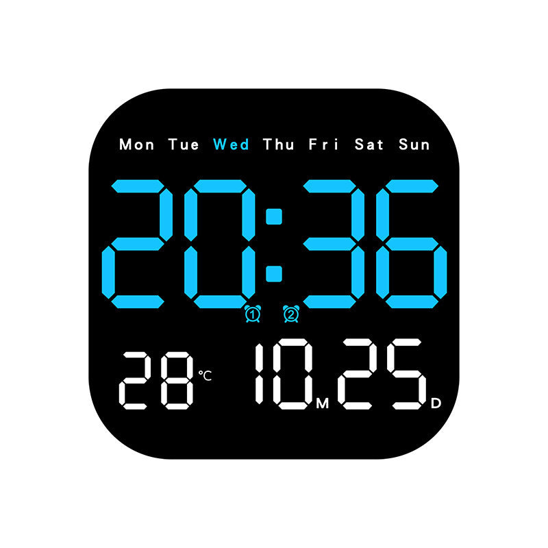 Modern Green LED Digital Clock for Home Office, Living Room & Bedroom