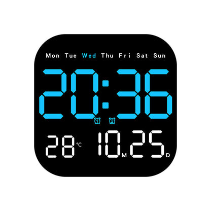 Modern Green LED Digital Clock for Home Office, Living Room & Bedroom