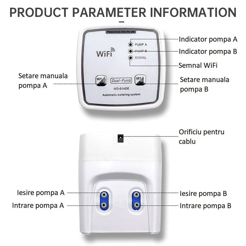 Automatic WiFi Smart Irrigation System with Dual Pump & App Control