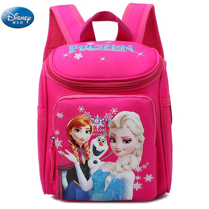 Disney Frozen Anna & Elsa Plush School Backpack for Girls (Breathable)