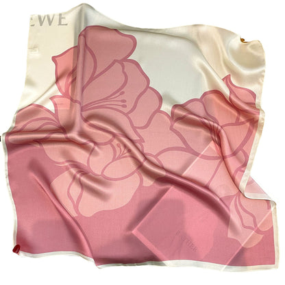 Premium Mulberry Silk Square Scarf - Elegant Floral Printed Shawl & Luxury Neck Wrap