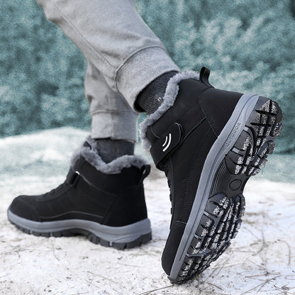 Premium Winter Snow Boots – Waterproof Anti-Slip Cotton Shoes with Warm Fleece Lining