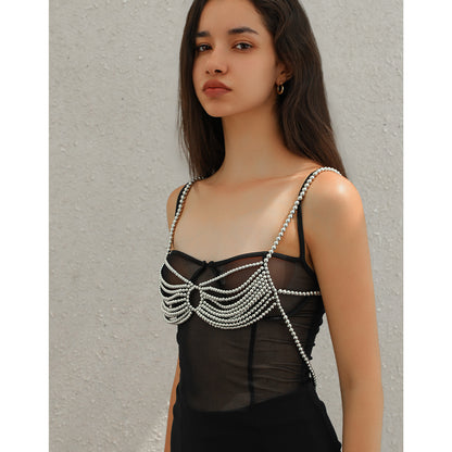 Minimalist Gold Tone Corset Body Chain - Butterfly Festival & Party Harness Jewelry