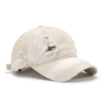 Distressed Vintage Cotton Baseball Cap | Adjustable Dad Hat for Men & Women
