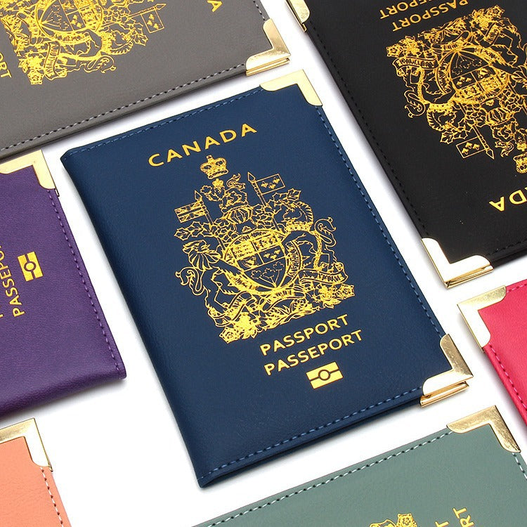 Durable Canadian Passport Clip with Copper Accents