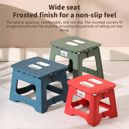 Extra Large Folding Step Stool | Portable Heavy-Duty Plastic Stool for Home, Kitchen & Outdoor Use