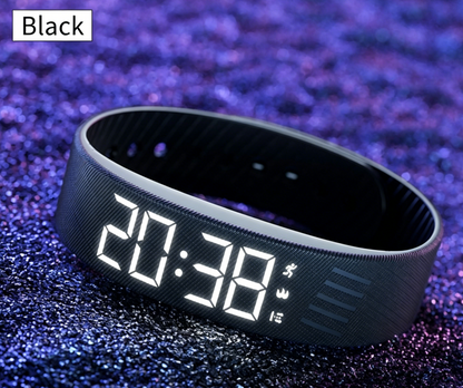 Multi-Functional Sports Fitness Tracker - Slim Digital LED Watch with Vibration Alarm