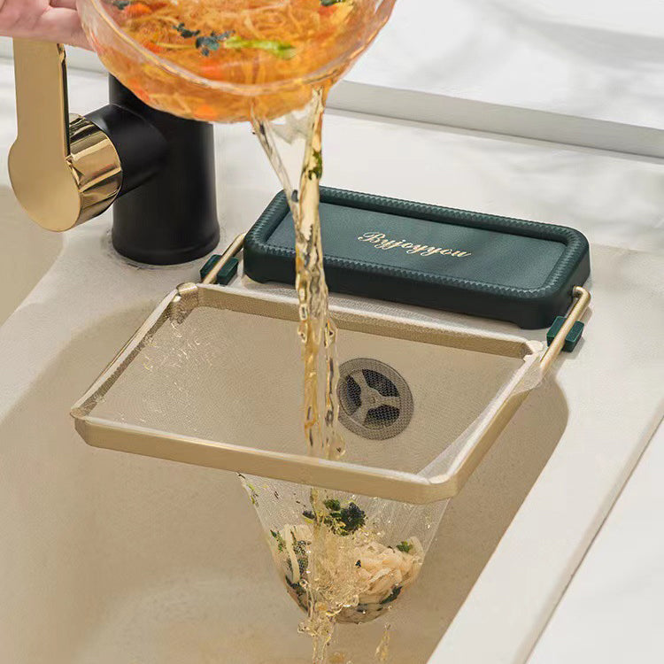 Kitchen Sink Draining Strainer Rack - Disposable Mesh Net Leftover Residue Anti-Blocking Screen