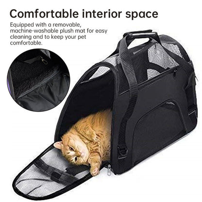 Premium Expandable Pet Carrier - Lightweight Mesh Travel Bag for Cats, Puppies & Small Pets