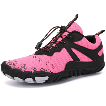 Men's Breathable Mesh Athletic Shoes - Elastic Lock Laces Contrast Sports Sneakers