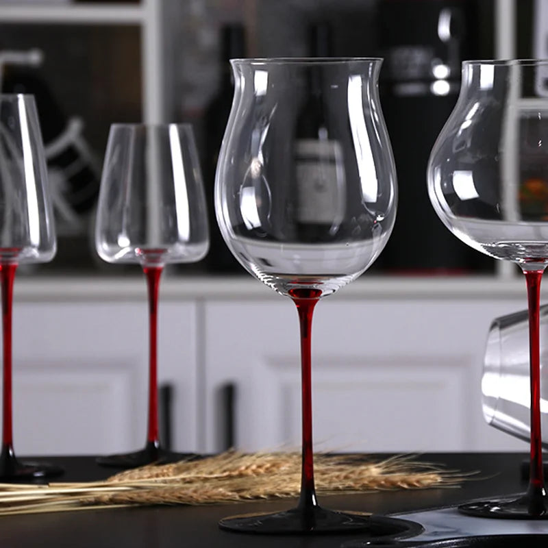 Elegant Creative Black Bow Tie Crystal Wine Glass | High-End Burgundy & Champagne Goblet