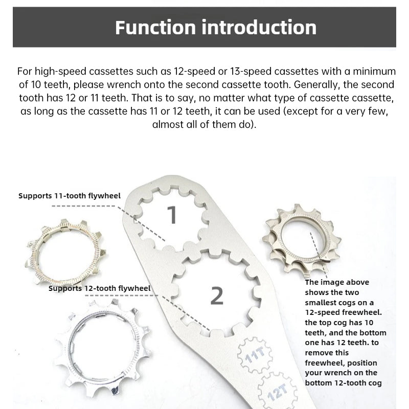 Pro Bicycle Cassette Lockring Tool | Adjustable Cog Wrench & Freewheel Remover