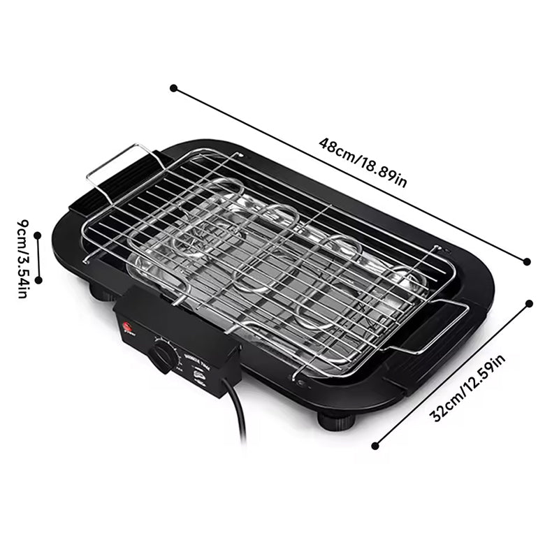 Smokeless Electric Barbecue Grill for Indoor Cooking & Outdoor Camping