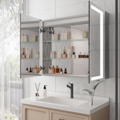 36 x 30 Inch LED Medicine Cabinet with Dimmable Anti-Fog Vanity Mirror