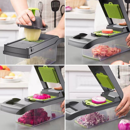 Professional Onion Chopper & Vegetable Cutter - Heavy Duty Kitchen Dicer for Salad & Meal Prep