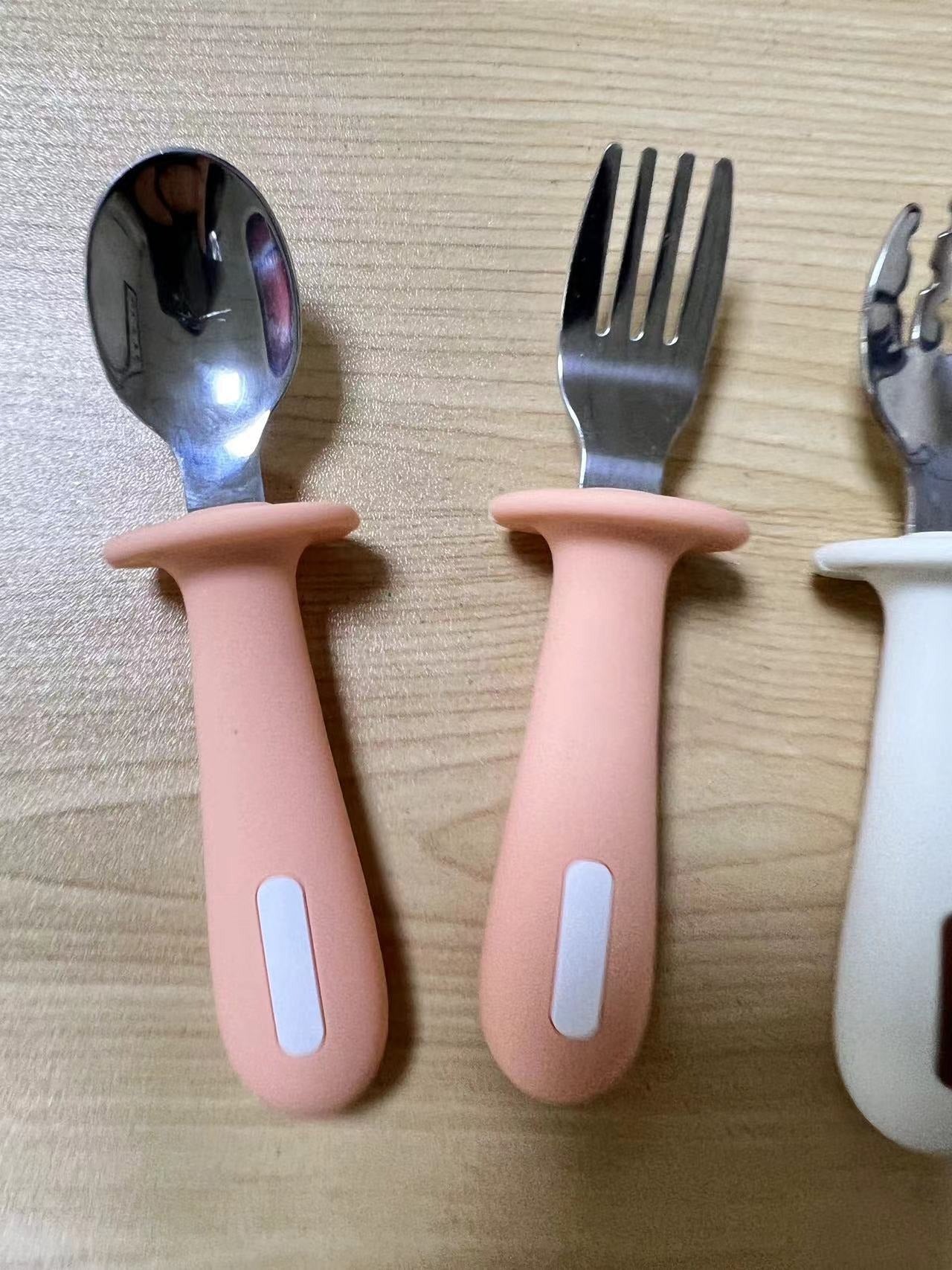 2-Piece Baby Feeding Set | PPSU Silicone & Stainless Steel Self-Feeding Utensils for Toddlers