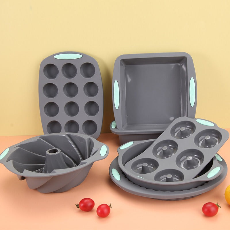 Non-Stick Silicone Chiffon Cake and Donut Mold Set - High Temperature Resistant