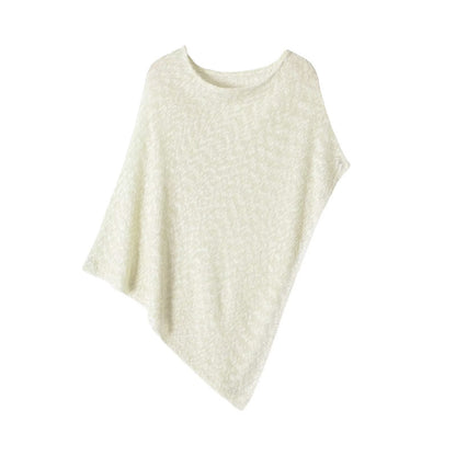Elegant Asymmetric Batched Sleeve Cloak Top for Women
