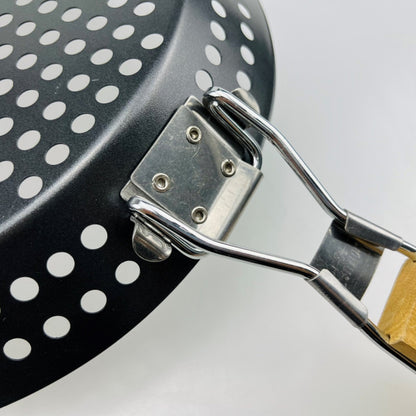 Circular Non-Stick Folding BBQ Basket / Barbecue Plate for Vegetables and Pancakes