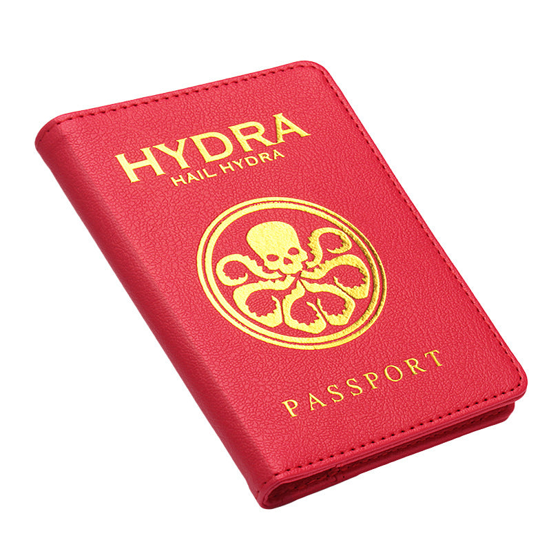 Marvel/DC Hero Inspired Passport Holder & Ticket Wallet (Red) - Travel Document Organizer