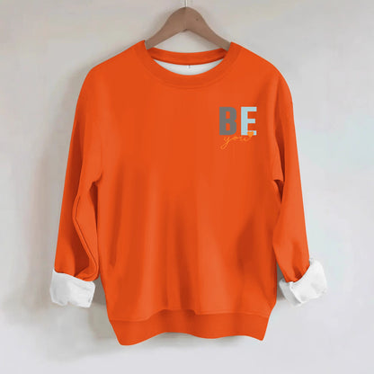 Letter love pattern printed hoodie