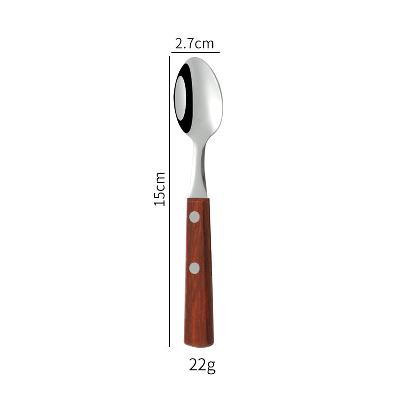304 Stainless Steel Western Cutlery Set with Japanese Rosewood Handle