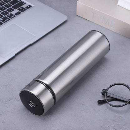 Smart LED Temperature Display Thermos - 500ml Insulated Stainless Steel Water Bottle